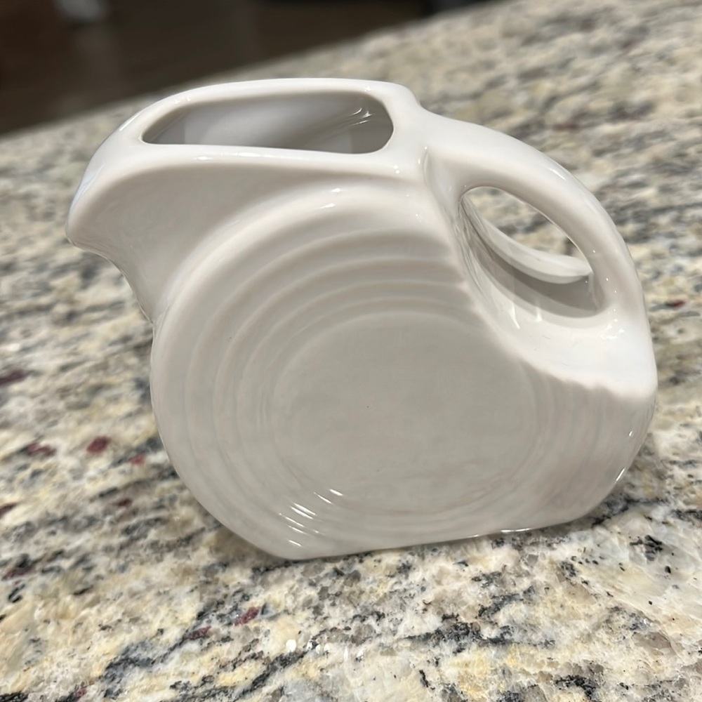 Fiestaware mini disc pitcher, white